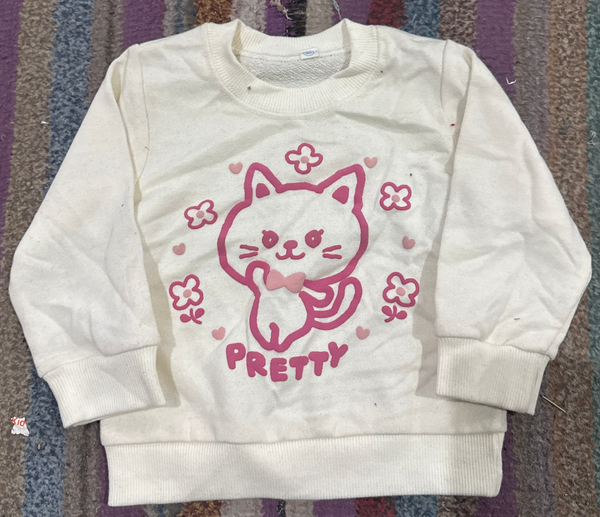pretty cat- sweat shirt