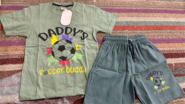 Olive green football Summer-Shortsuit