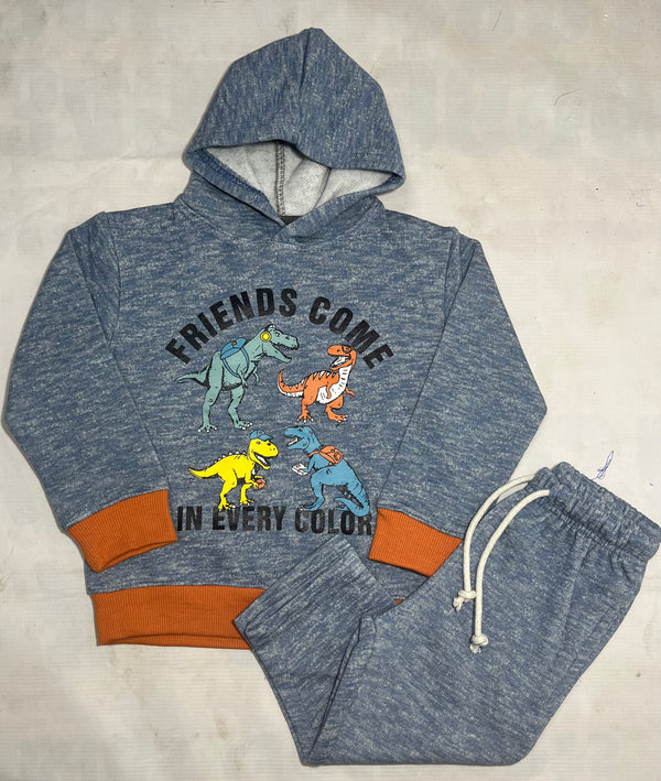 Blue Dino-Winter Tracksuit