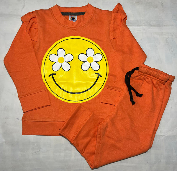 Orange smile -printed Tracksuit
