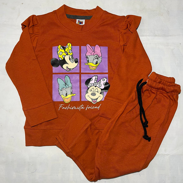 Deep orange minnie -printed Tracksuit
