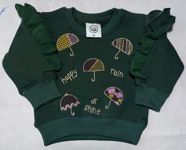 Umbrella embroidered -sweat shirt