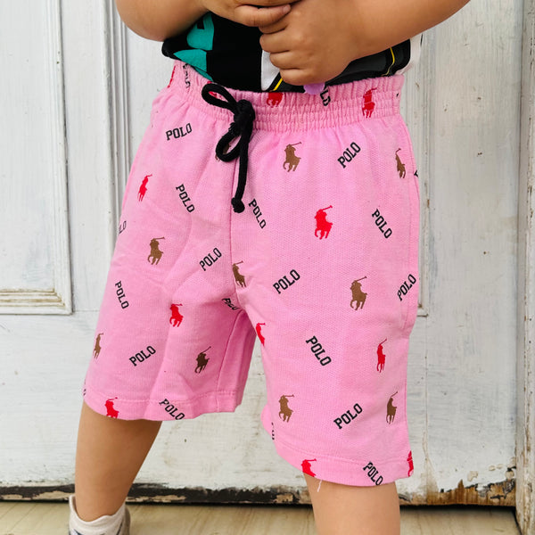 Pink plo-Summer shorts