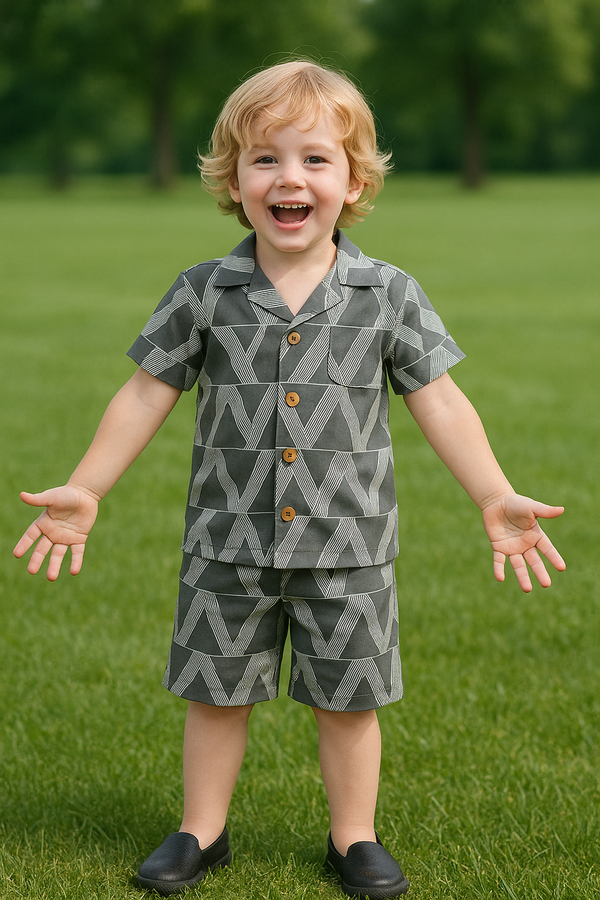 Grey Summer-Shortsuit
