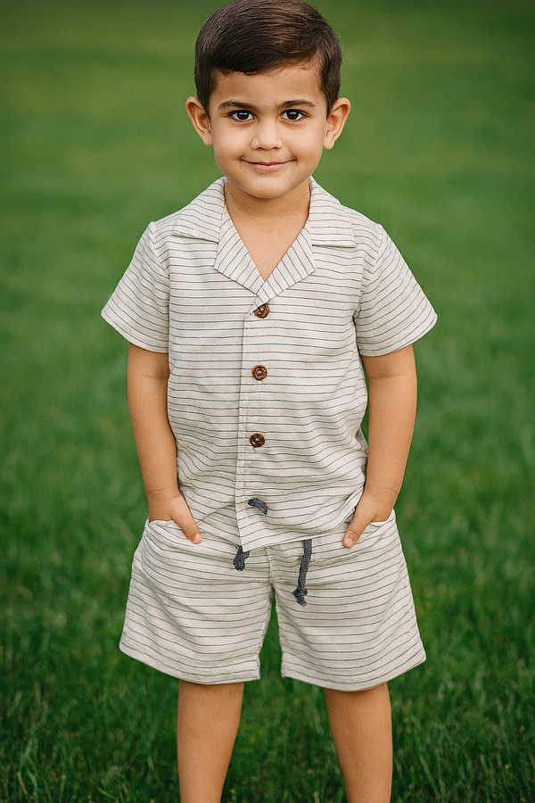 White linning Summer-Shortsuit
