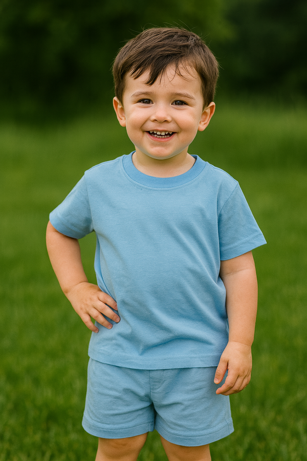 Sky blue Summer-Shortsuit
