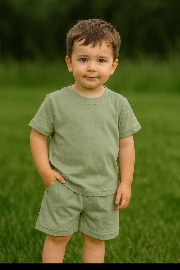 Olive green Summer-Shortsuit