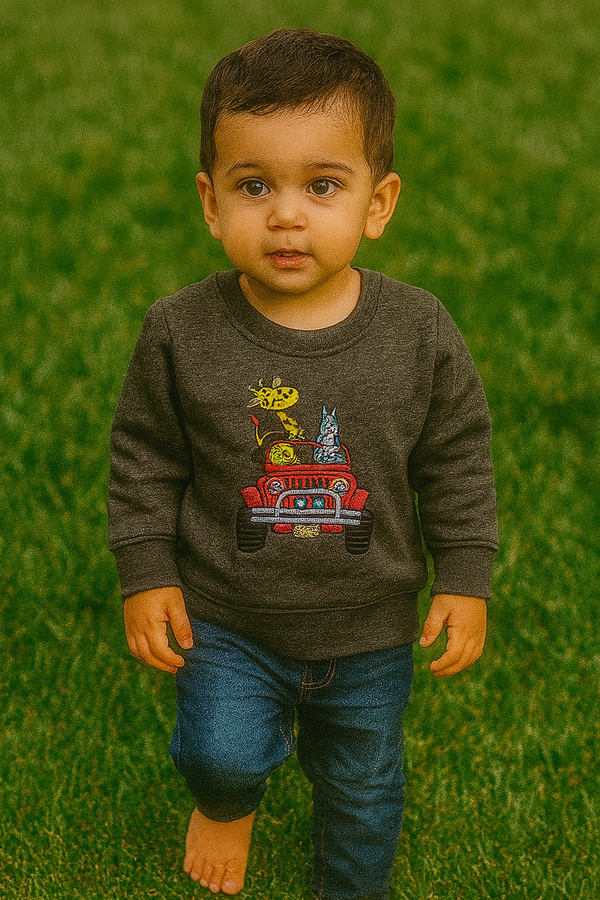 Dark Grey Giraffe winter-sweat shirt