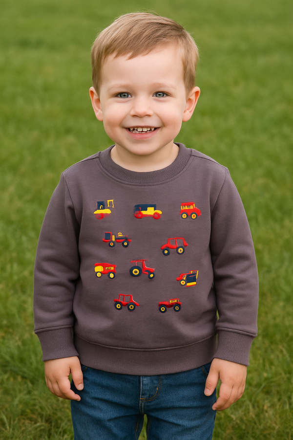 Mud Car embroidery winter-sweat shirt