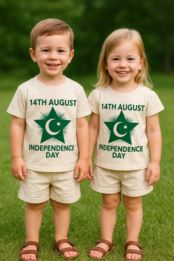 White 14 AUGUST Summer-Shortsuit