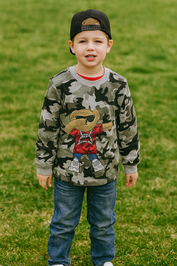 Camo bear  winter-sweat shirt