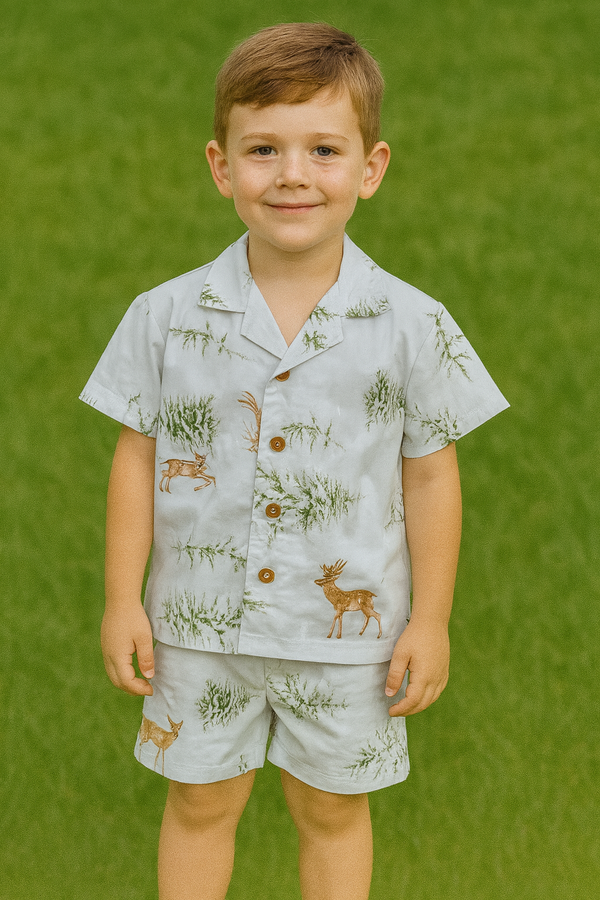 Tree Allover printed-Tracksuit