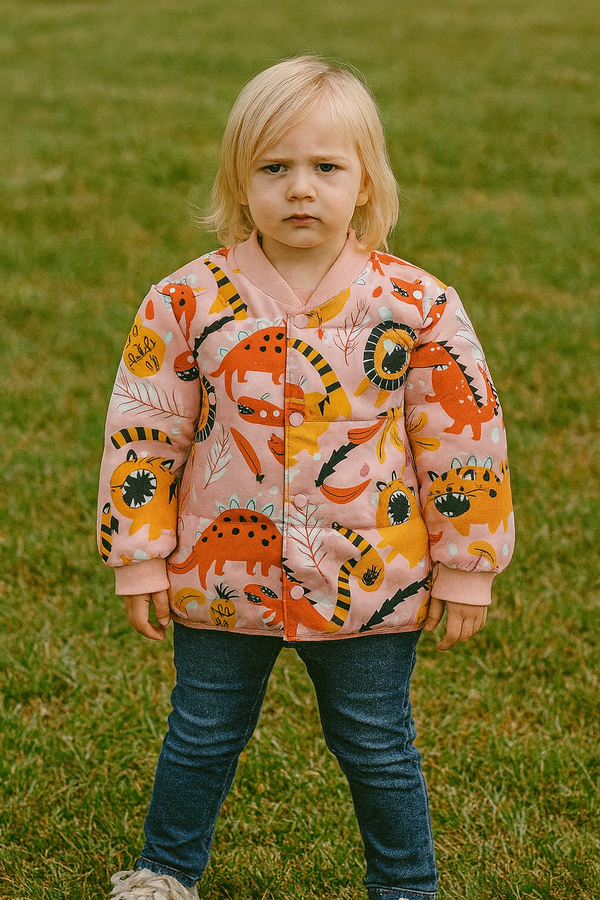 Pink Allover printed-Imp Winter Jacket