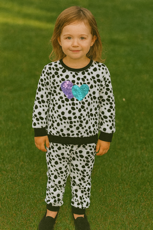 Allover Leopard printed puller fleece winter-Tracksuit