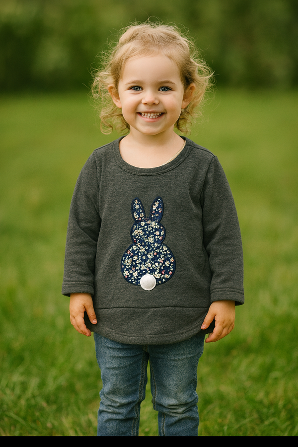 Dark grey bunny winter-sweat shirt