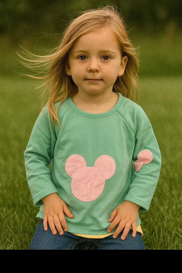 Light green micky winter-sweat shirt
