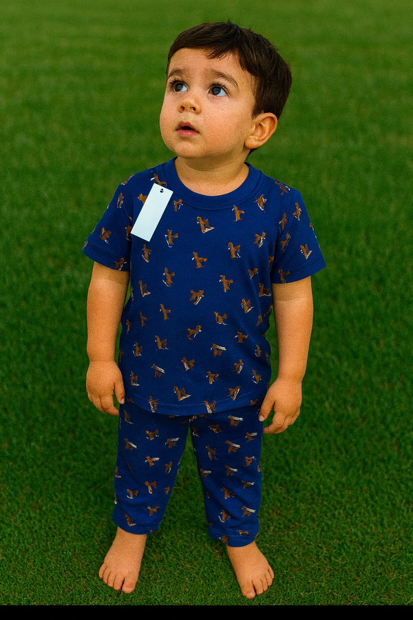 Royal blue allover printed-Tracksuit