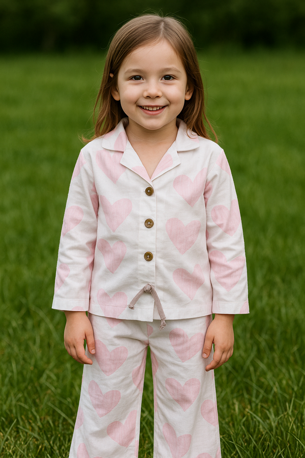 White heart Allover printed-Tracksuit