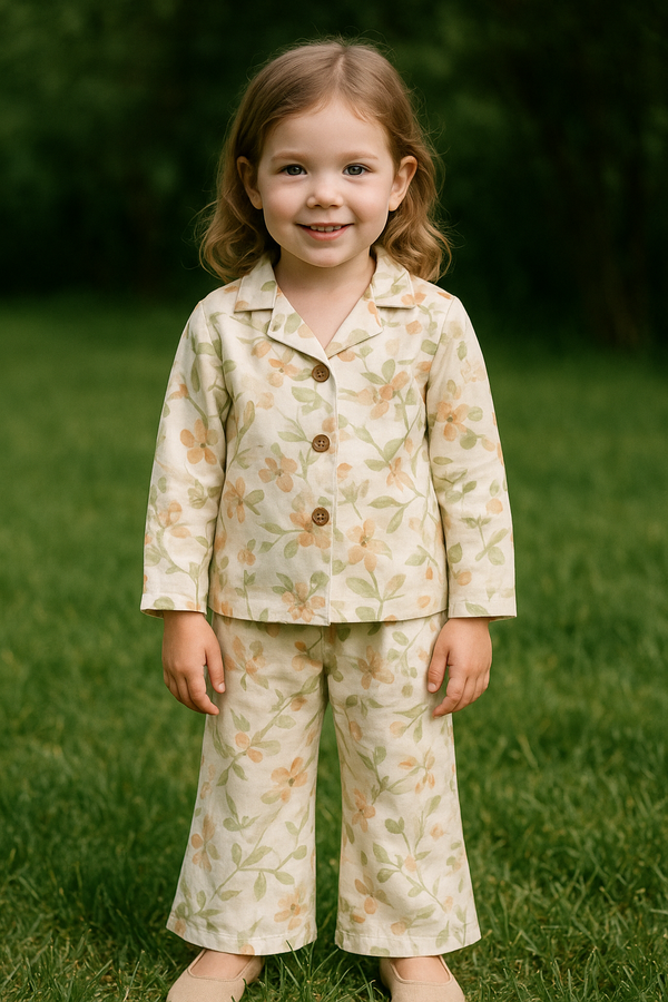 Allover leaf printed-Tracksuit