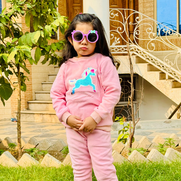 Pink unicorn puller fleece winter-Tracksuit