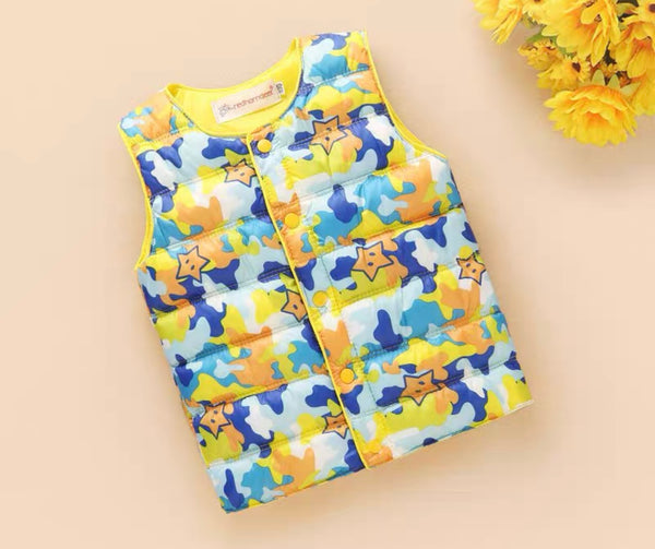 Yellow blue camo Printed-Imp winter jacket