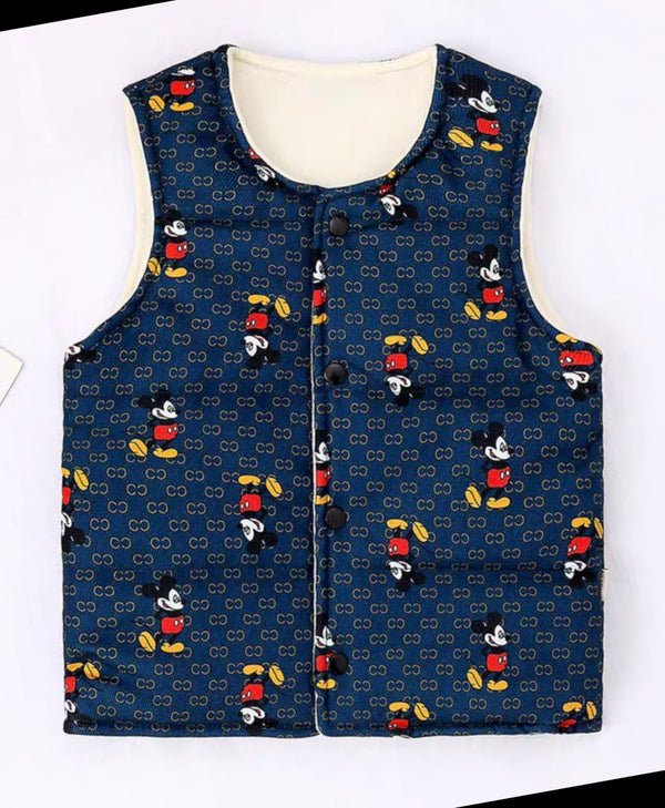 Blue micky Printed-Imp Winter jacket