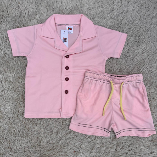 Light pink coat-Shortsuit