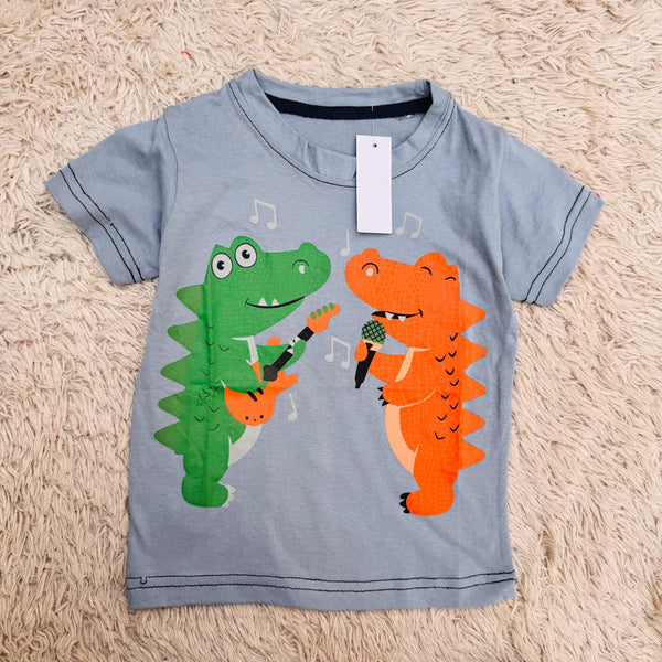 Blue crocodile summer-shirt