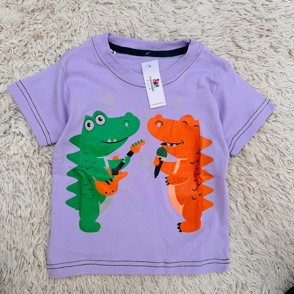 Purple crocodile summer-shirt
