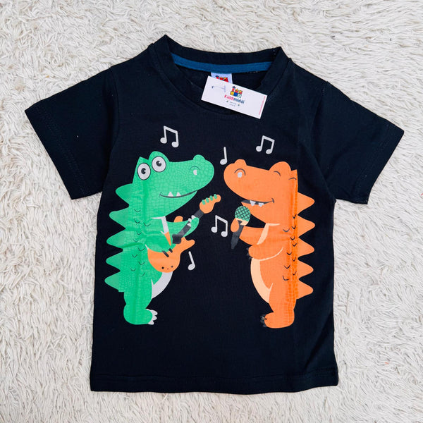 Black crocodile summer-shirt