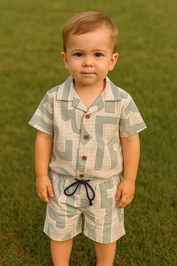 cream Summer-shortsuit