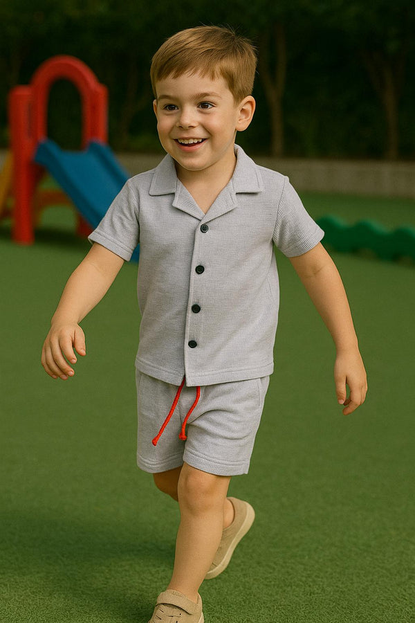 Grey Summer-shortsuit