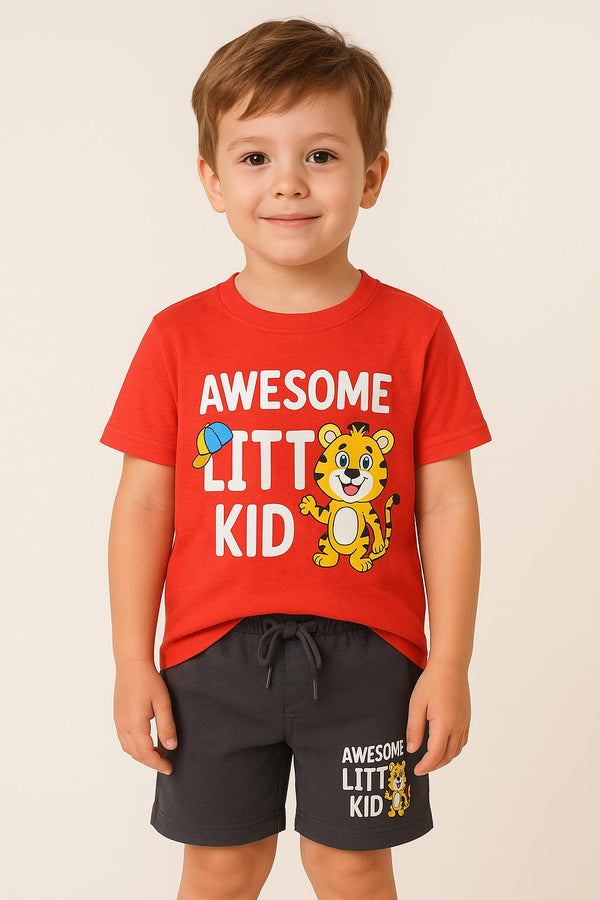 Red awesome Summer-Shortsuit