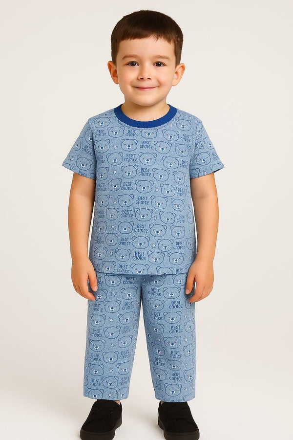 Sky blue allover mickey mouse-Tracksuit