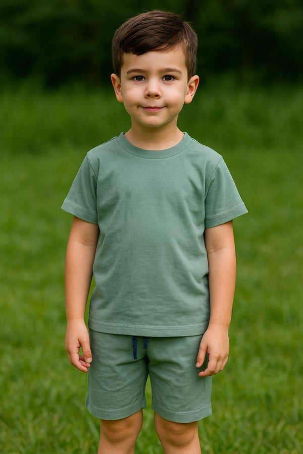 Olive green summer-Shortsuit