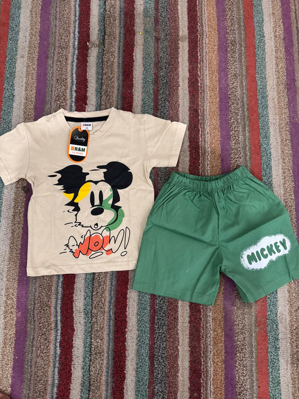 Brown wow Summer-Shortsuit