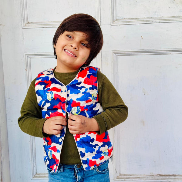 Red blue camo Printed-IMP Winter jacket